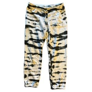Zella Black & Cream Tie-Dye Jogger Pants
